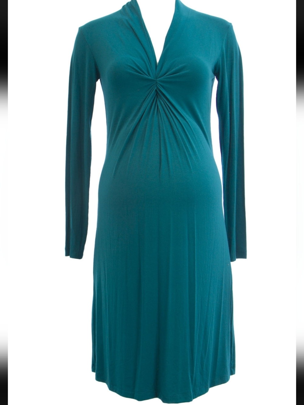 Retail $125 Olian Maternity Teal Chelsea Twisted Dress